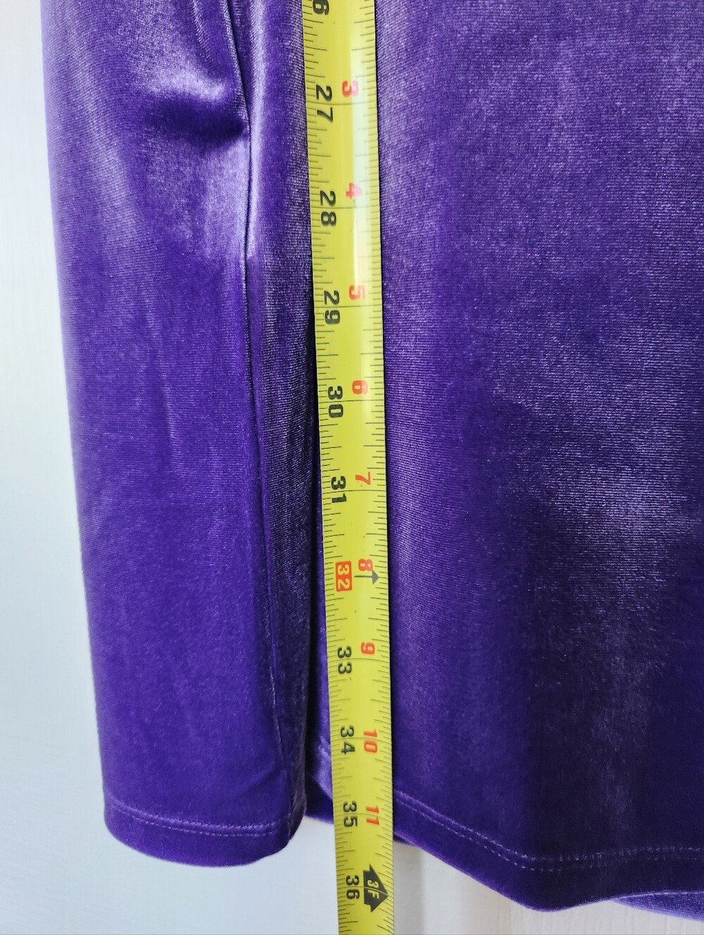 H&M Purple Velvet Mini Dress Size M - Picture 7 of 7